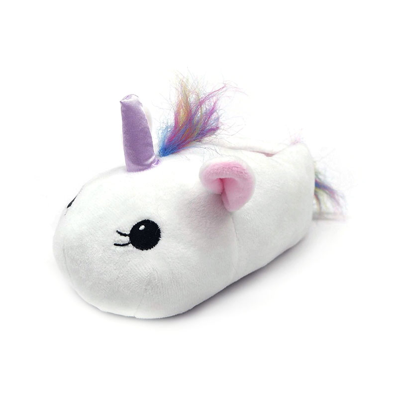 Leuke witte eenhoorn pantoffels